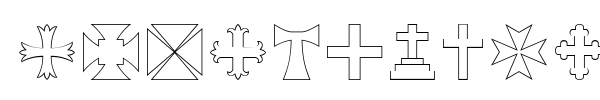 RTA Cross font preview